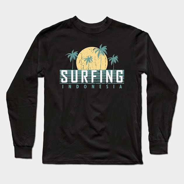 Indonesia surf Long Sleeve T-Shirt by SerenityByAlex